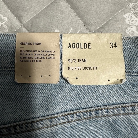 AGOLDE 90’s Mid Rise Loose Fit Jeans, Size 34 (v) - Picture 8 of 9